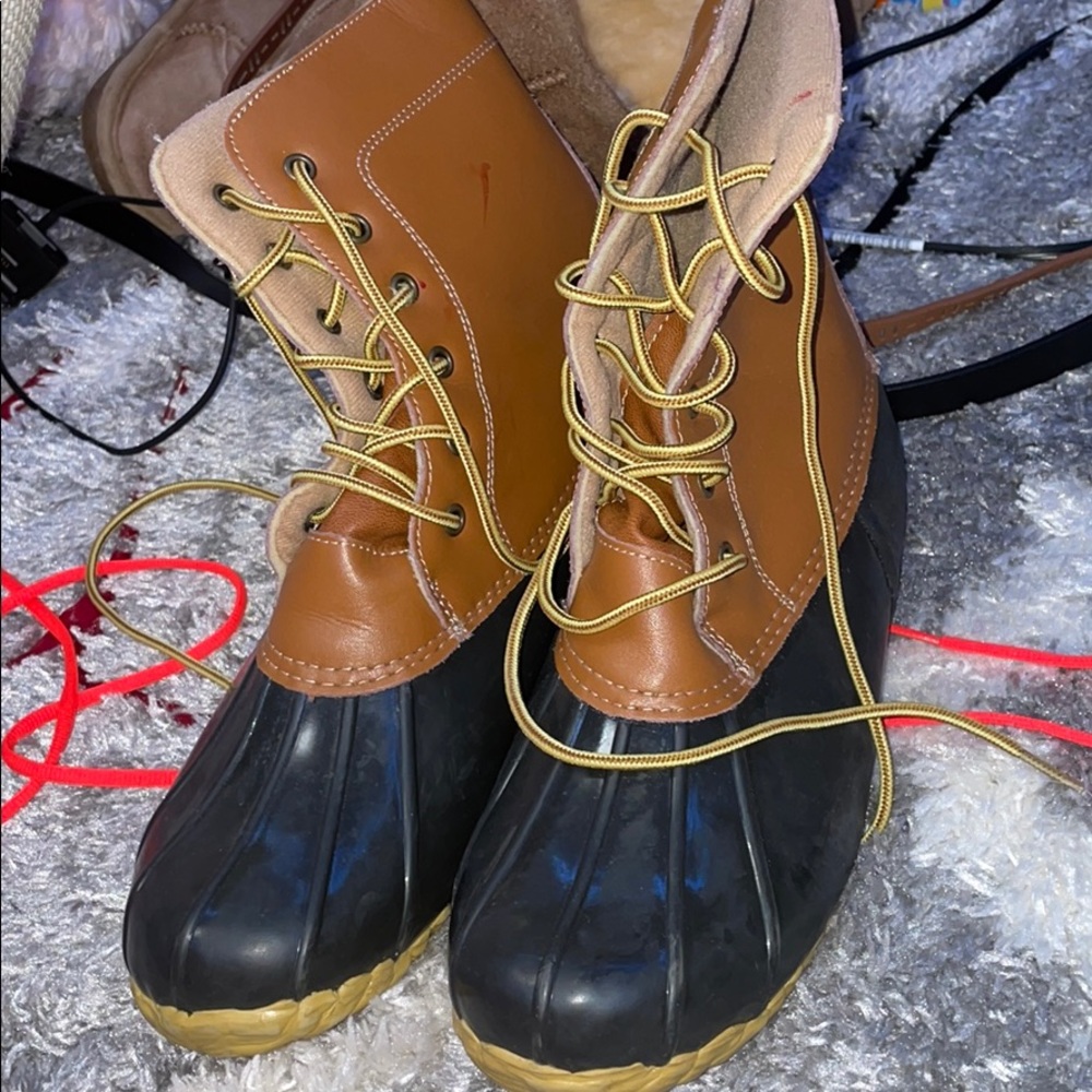 Leather boots